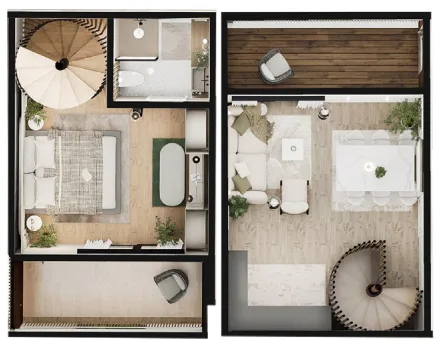 Grundriss Apartment 2
