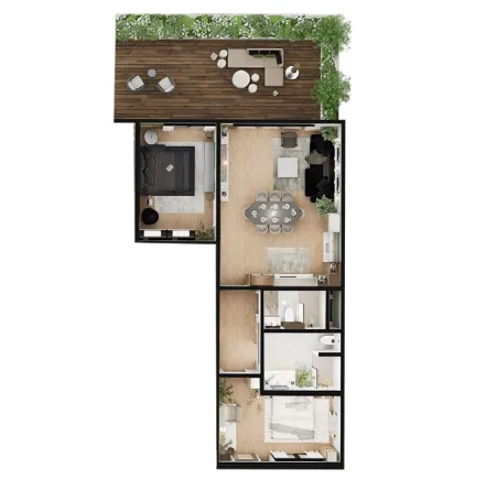Grundriss Apartment 3